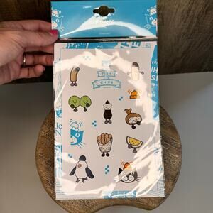 Jellycat London STICKERS NEW Jellycat Fish Chips Peas FAST SHIP